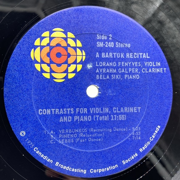 A Barton Recital Canadian Broadcasting Corporation SM 240 Vinyl Record Album LP - Picture 8 of 10